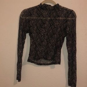 Snake skin choker top